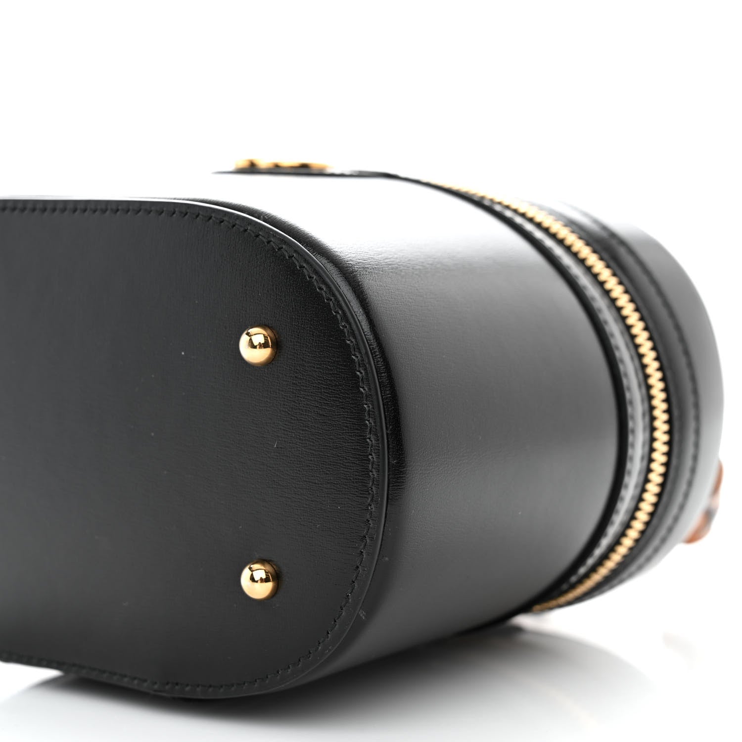 Gucci Calfskin Mini Bamboo Top Handle Shoulder Bag Black 10 of 10