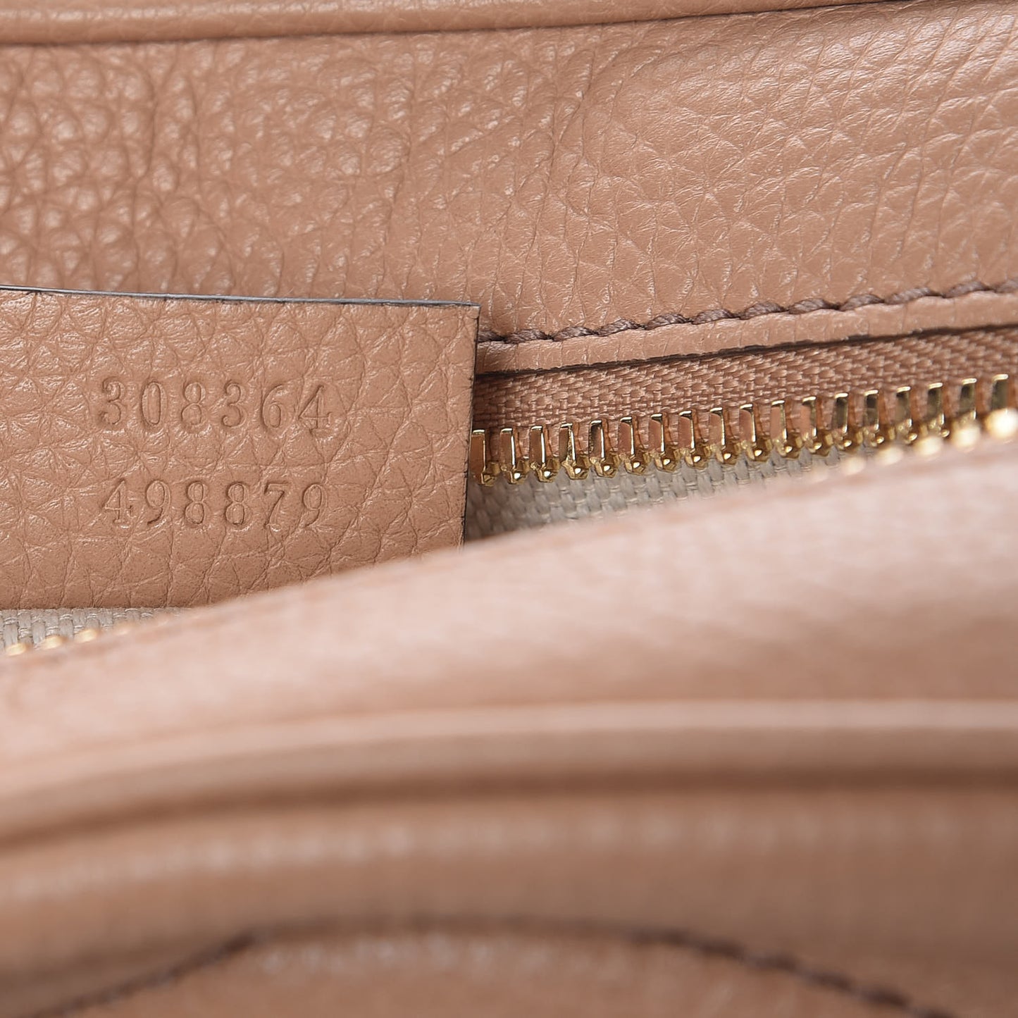 Pebbled Calfskin Small Soho Disco Bag Rose Beige