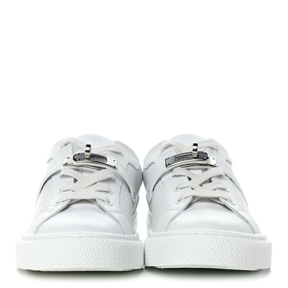 Hermes Calfskin Perforated Day Sneakers 36.5 White 2 of 10