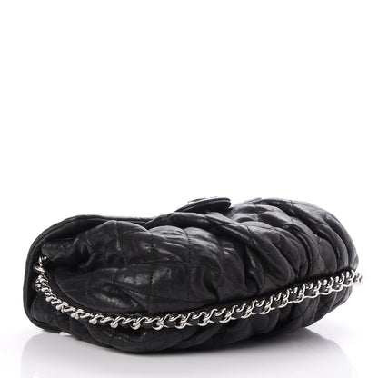 Chanel Washed Lambskin Quilted Medium Chain Around Messenger Black 4 of 8