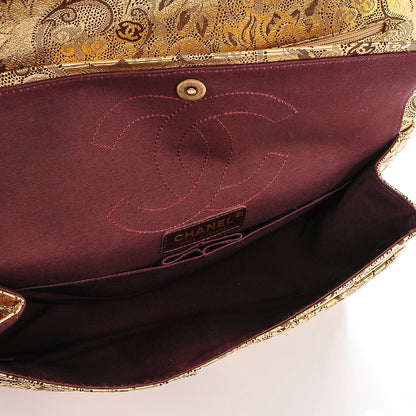 Chanel Buffalo Leather Hand Painted Lace 2.55 Reissue 226 Flap Gold 5 of 7