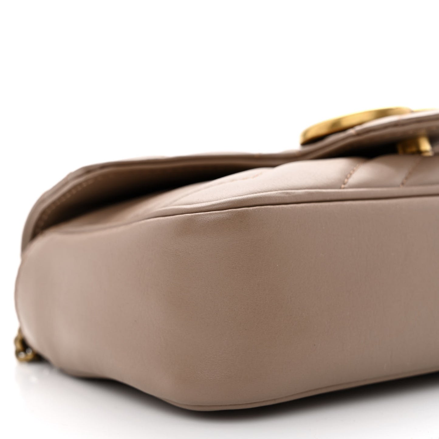 Calfskin Matelasse Super Mini GG Marmont Shoulder Bag Porcelain Rose