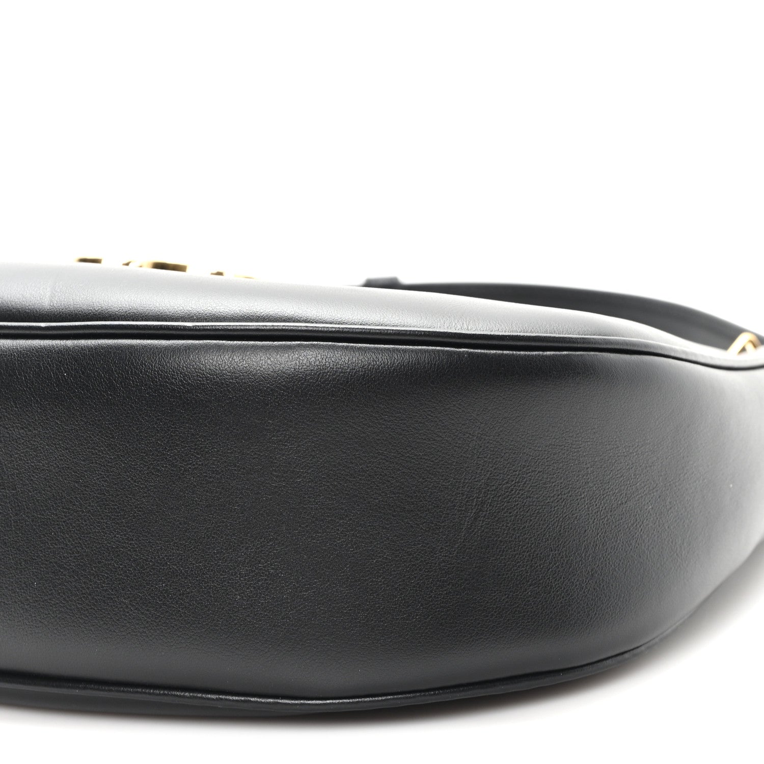 Celine Smooth Calfskin Medium Strap Ava Triomphe Shoulder Bag Black 9 of 10