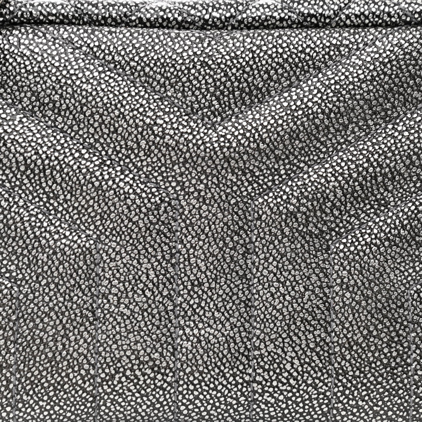Metallic Grain De Poudre Y Quilted Monogram Mini Loulou Camera Bag Gun Metal