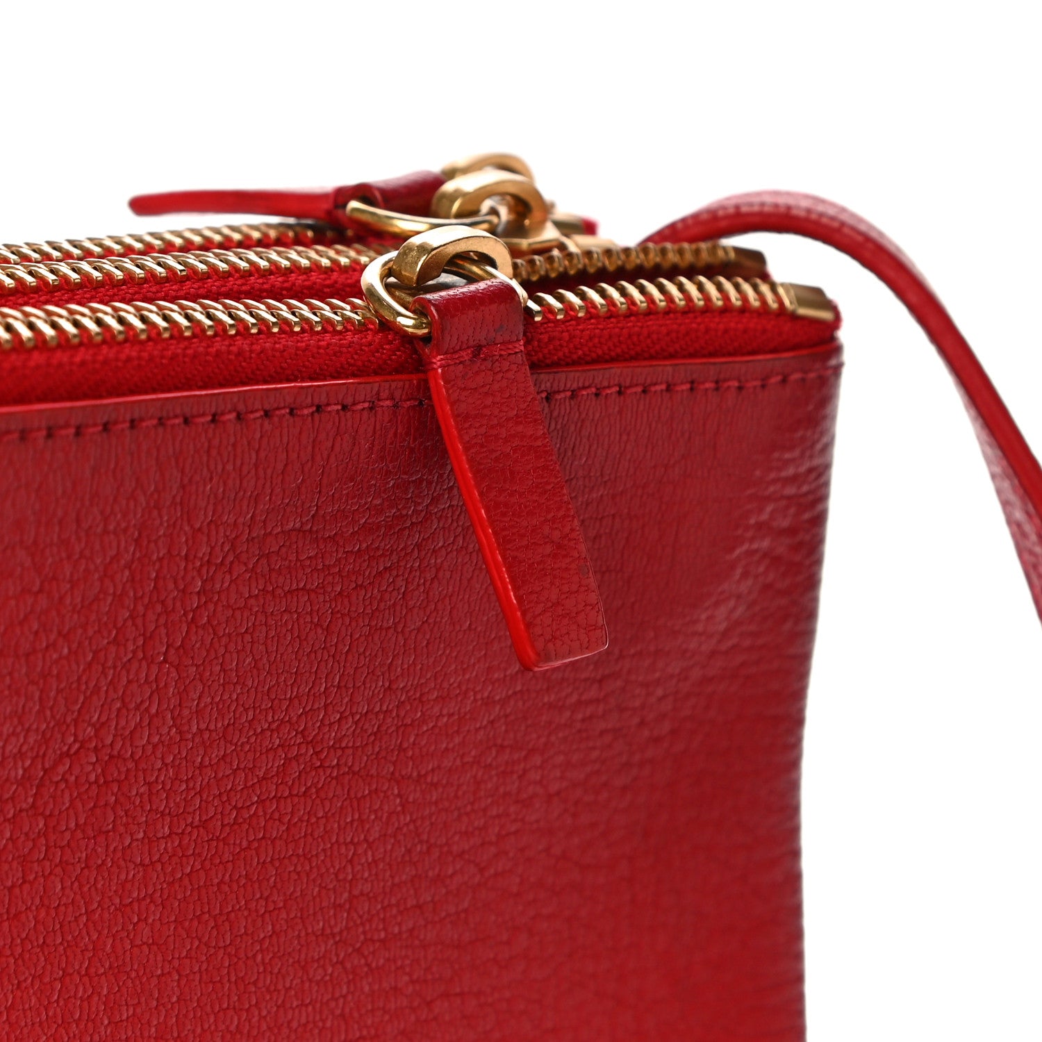 Celine Goatskin Large Trio Crossbody Bag Scarlet 17 of 18