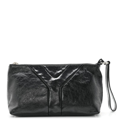 Saint Laurent Textured Patent Easy Y Pouch Black 1 of 7