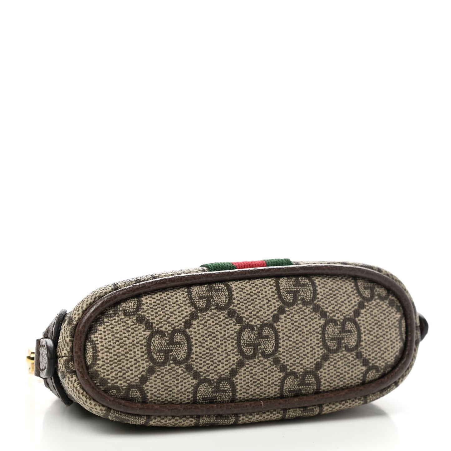 GG Supreme Monogram Web Ophidia Dome Key Pouch Beige New Acero