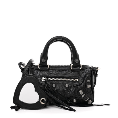 Balenciaga Agneau Arena Crystal Neo Nano Cagole Handbag Black 3 of 12