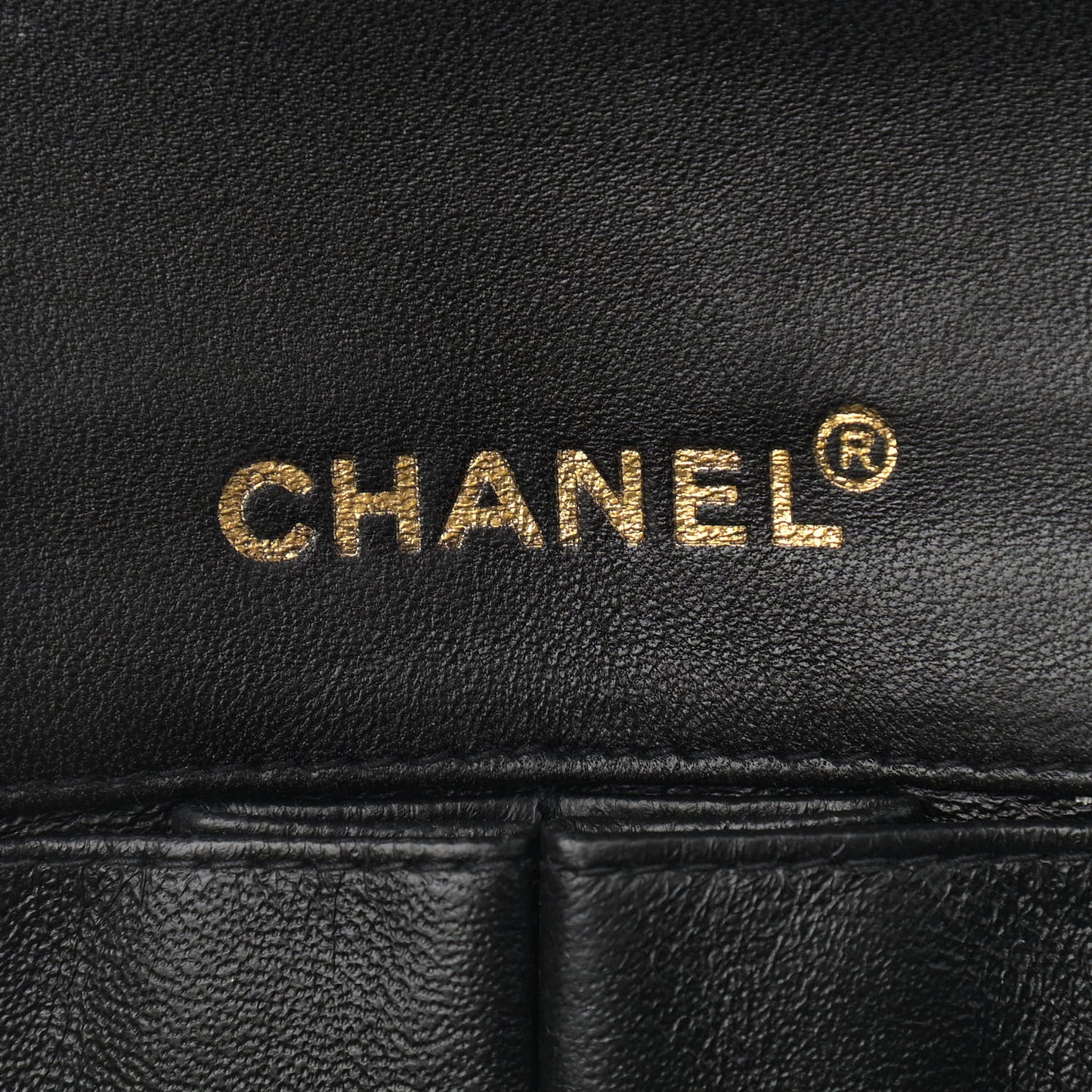 Lambskin East West Chocolate Bar Flap Black