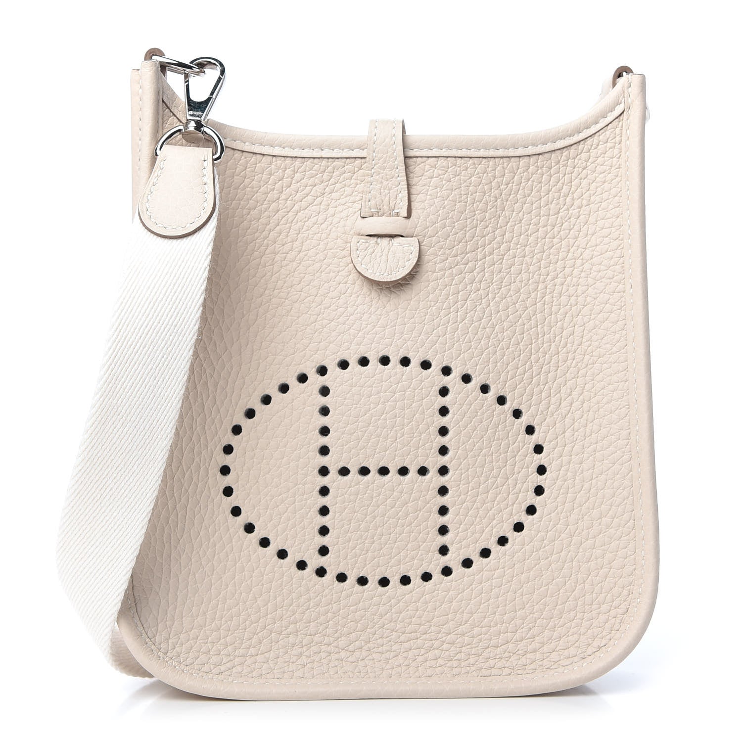 Hermes Taurillon Clemence Evelyne TPM Craie 1 of 10