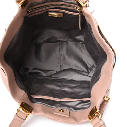 Miu Miu Vitello Lux Gathered Tote Cammeo 4 of 18