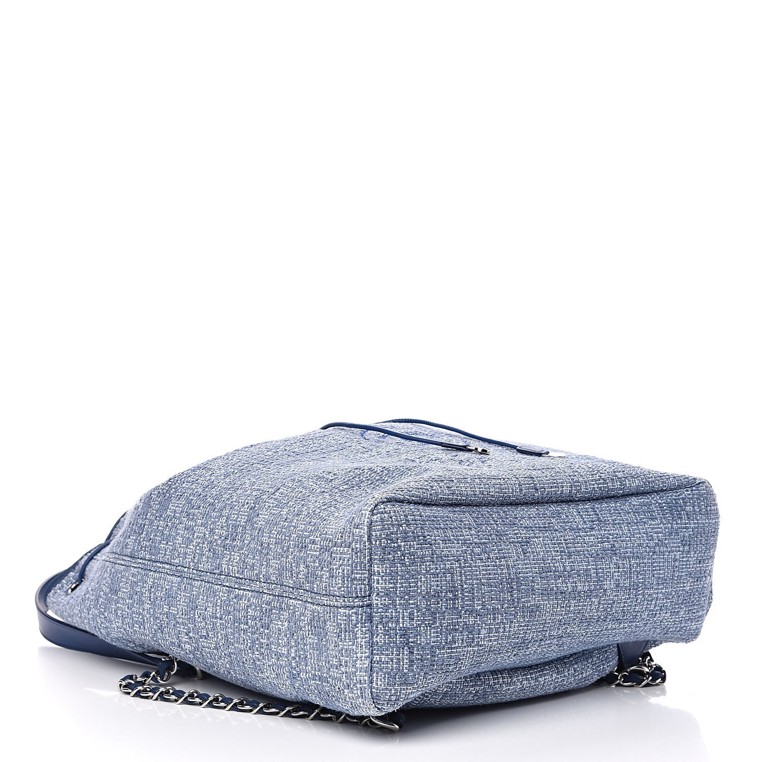 Chanel Canvas Large Deauville Backpack Blue 4 of 10