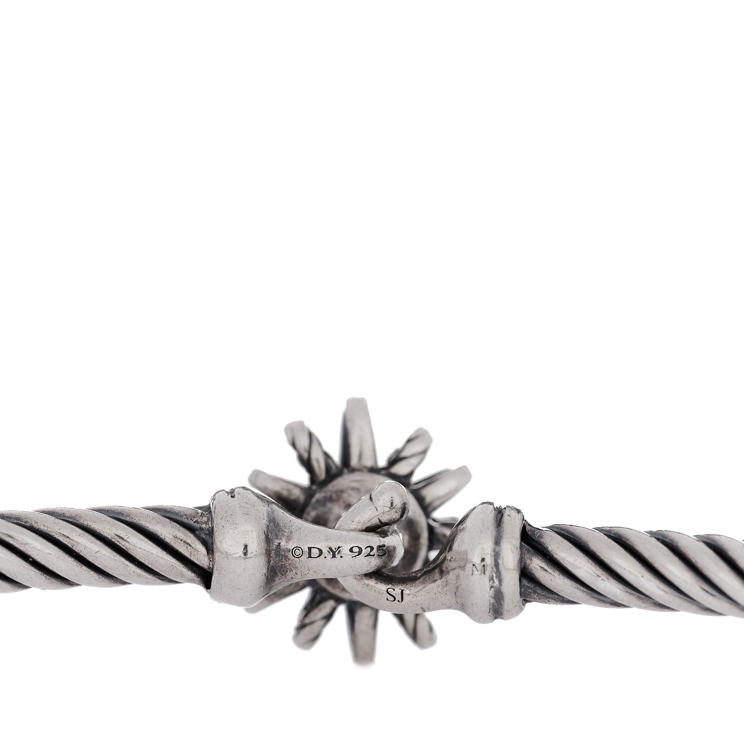 David Yurman Sterling Silver Diamond Starburst Bracelet 4 of 4