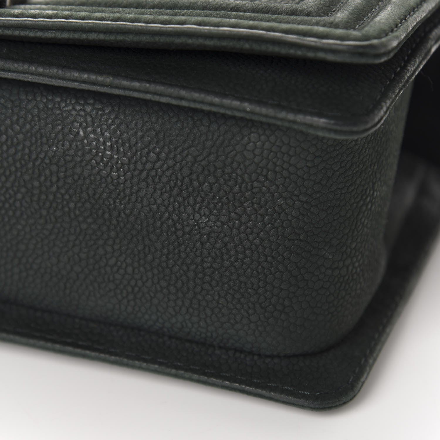 Chanel Iridescent Caviar Quilted Medium Boy Flap Dark Green 9 of 18