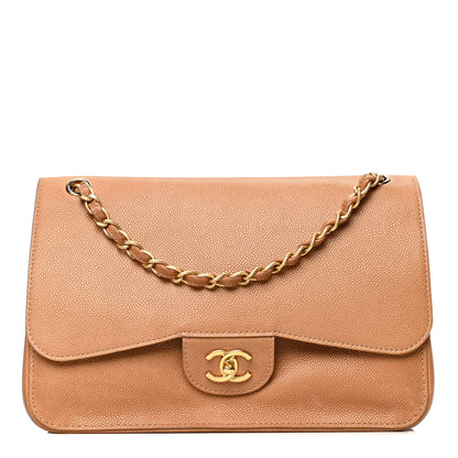 Chanel Grained Calfskin Jumbo Classic Pure Double Flap Beige 1 of 6