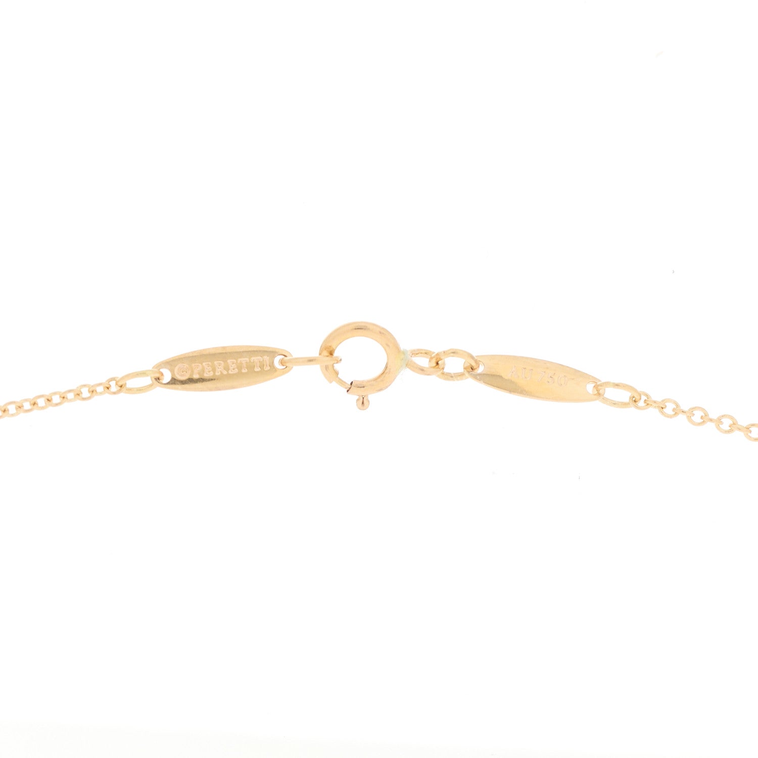 Tiffany 18K Rose Gold Diamond .14ct Elsa Peretti Diamonds by the Yard Pendant Necklace 4 of 5