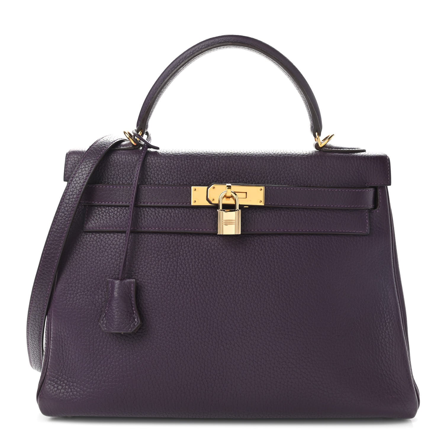 Hermes Taurillon Clemence Kelly Retourne 32 Raisin 1 of 10
