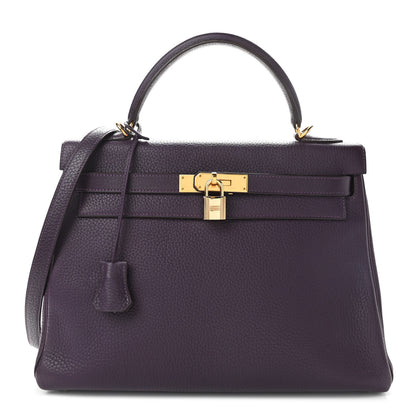Hermes Taurillon Clemence Kelly Retourne 32 Raisin 1 of 10