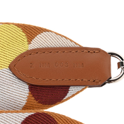 Hermes Toile Swift 50mm Sangle Flipperball Shoulder Strap Caramel Nata Gold 5 of 6