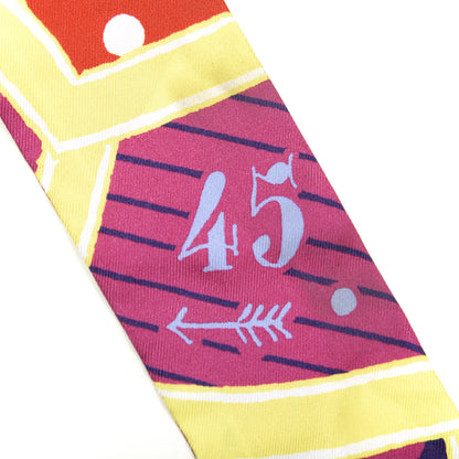 Hermes Silk Jeu de Soie Uniforme Twilly Fuchsia Rouge Multi 3 of 5