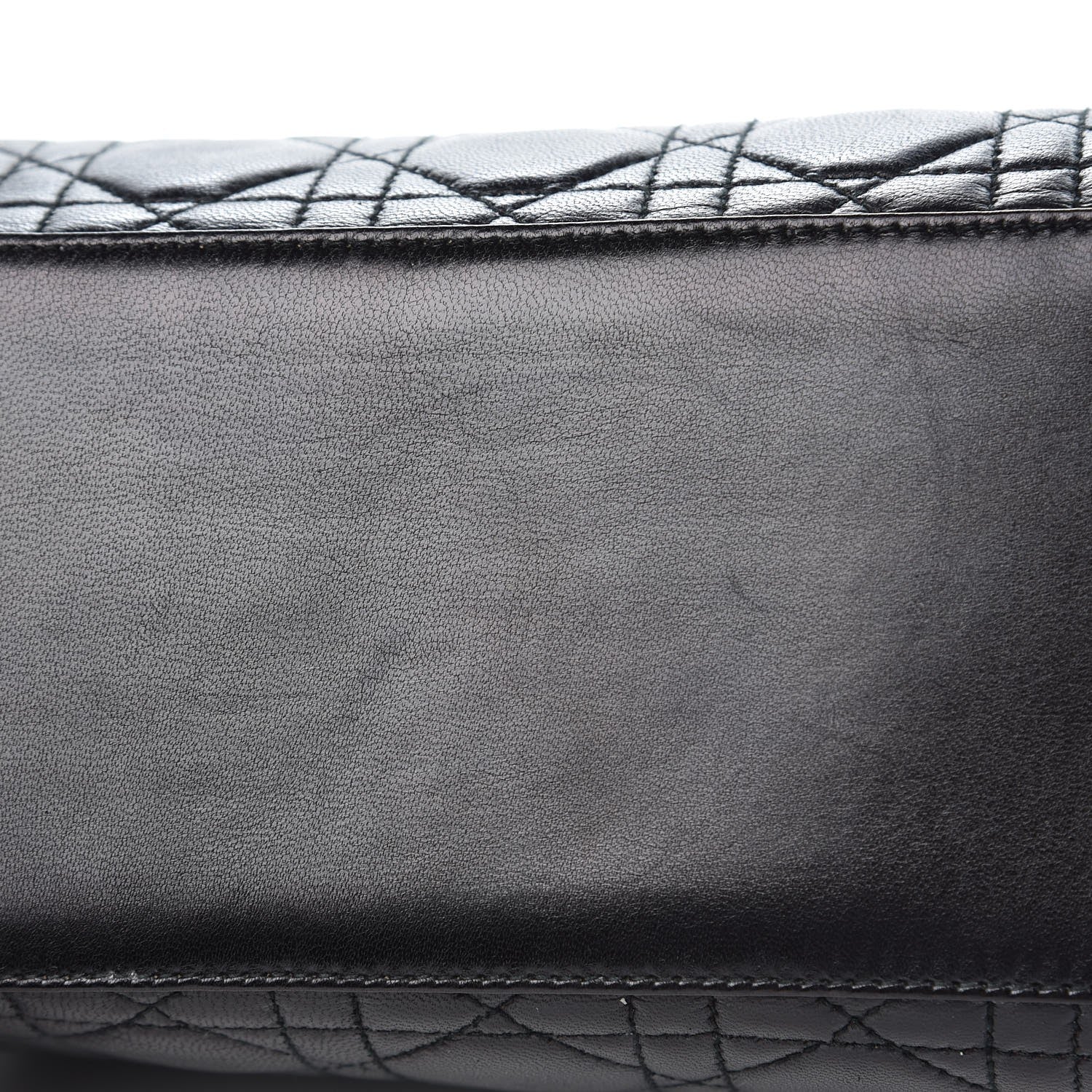Christian Dior Lambskin Cannage Medium Lady Dior Black 9 of 11