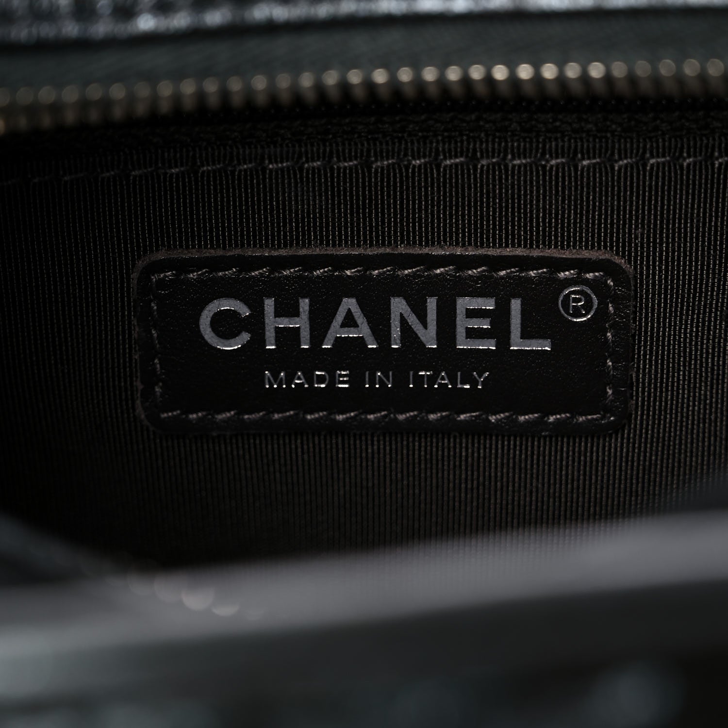 Chanel Metallic Aged Calfskin Chevron Quilted Small Gabrielle Hobo Dark Grey 6 of 9
