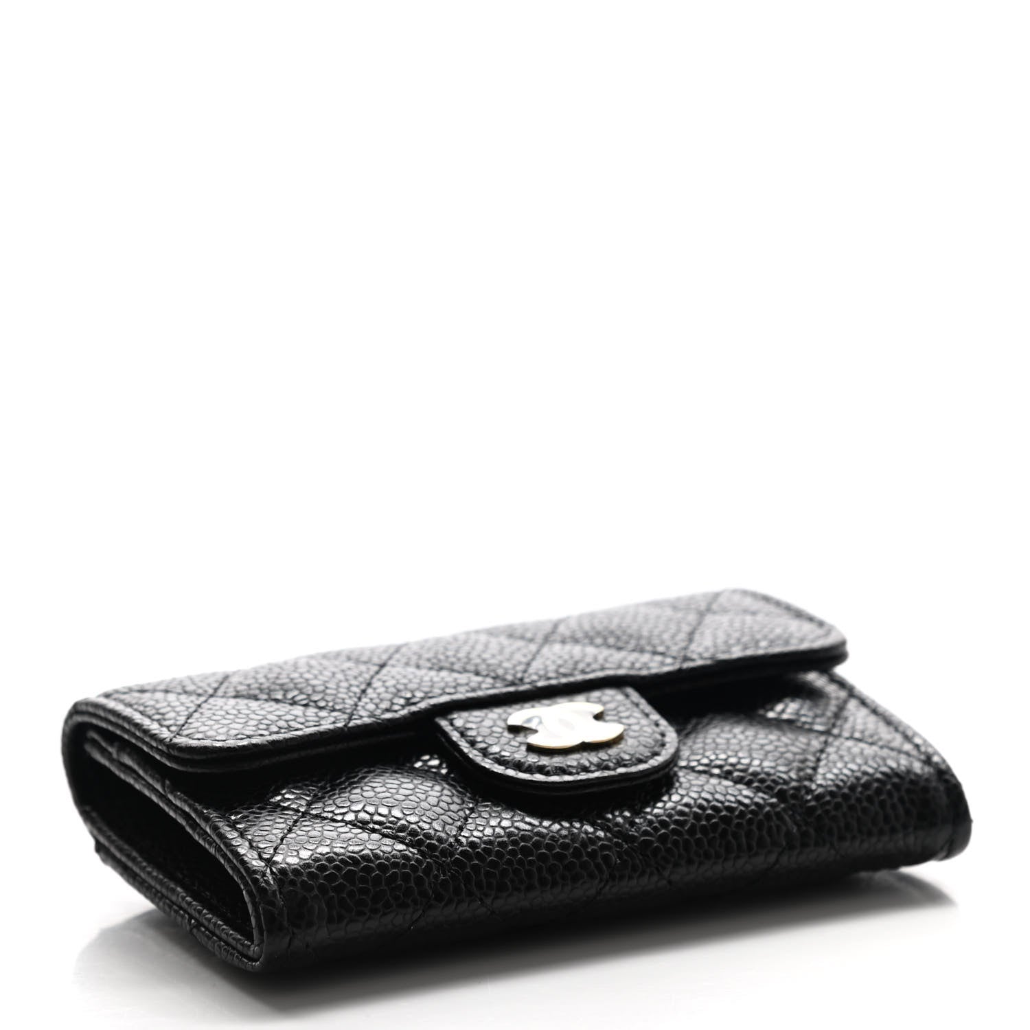 Chanel Caviar Quilted Flap Card Holder Wallet Black 4 of 8