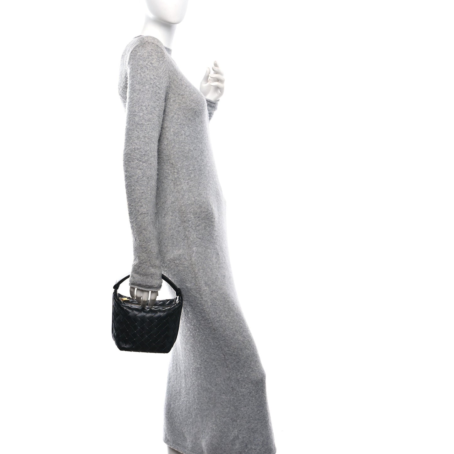 Calfskin Nappa Intrecciato Candy Wallace Black