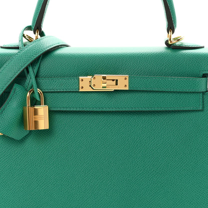 Hermes Epsom Kelly Sellier 25 Vert Jade 8 of 11