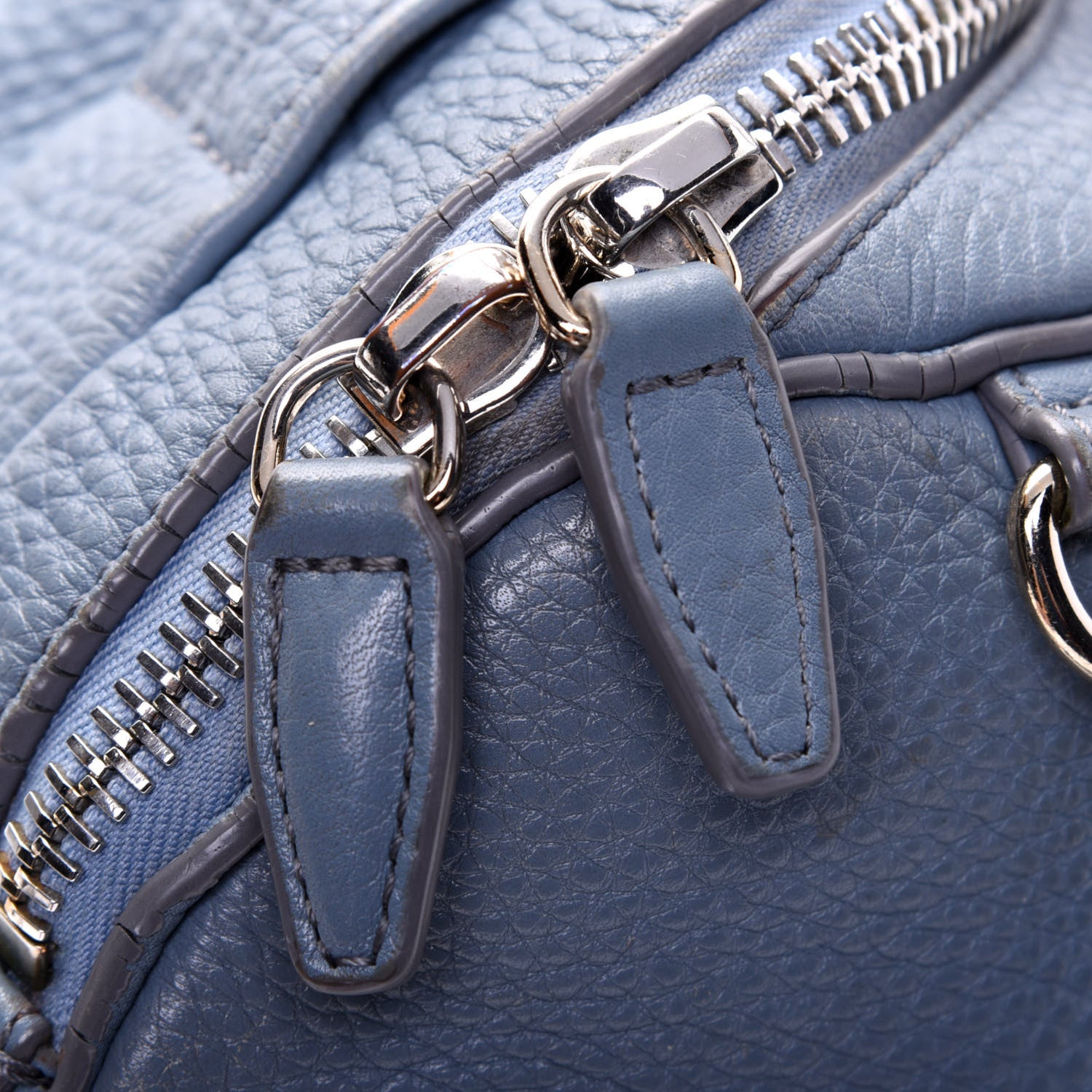 Alexander Wang Pebbled Lambskin Rockie Blue Pale Gold Hardware 17 of 24
