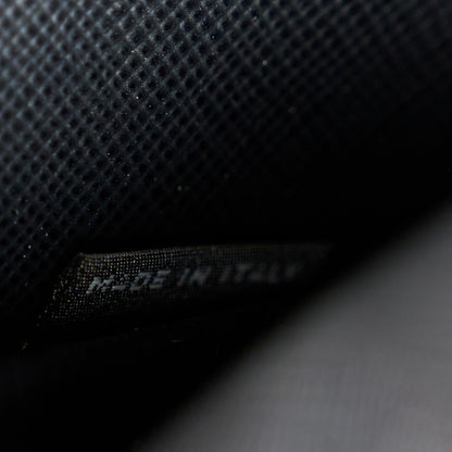 Prada Saffiano Metal Oro Chain Wallet Black 8 of 11