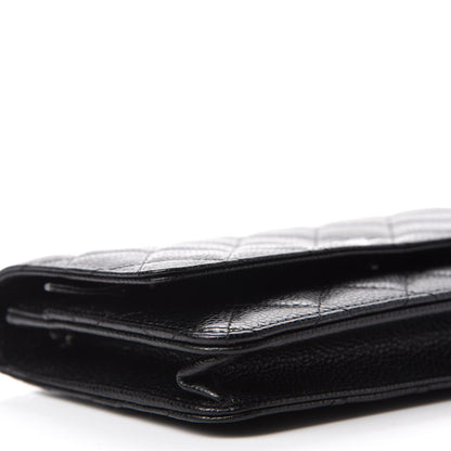 Chanel Caviar Quilted Wallet On Chain WOC Black 6 of 12