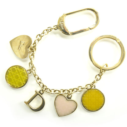 Christian Dior Resin Cannage Heart Charm Keychain 1 of 5