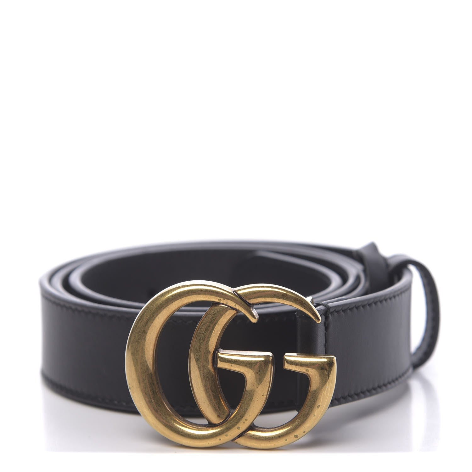 Gucci Calfskin Double G 30mm Belt 90 36 Black 1 of 6
