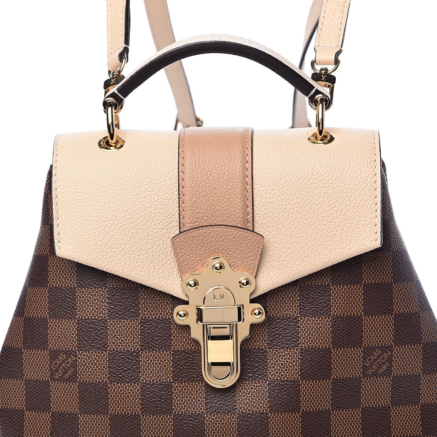 Damier Ebene Clapton Backpack Creme