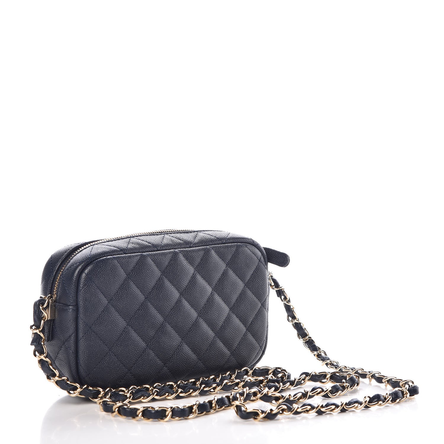 Chanel Caviar Quilted Camera Case Navy 3 of 7