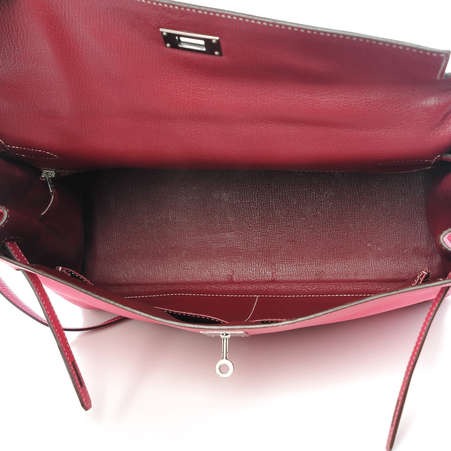 Hermes Epsom Candy Kelly Retourne 35 Rose Tyrien Rubis 8 of 38