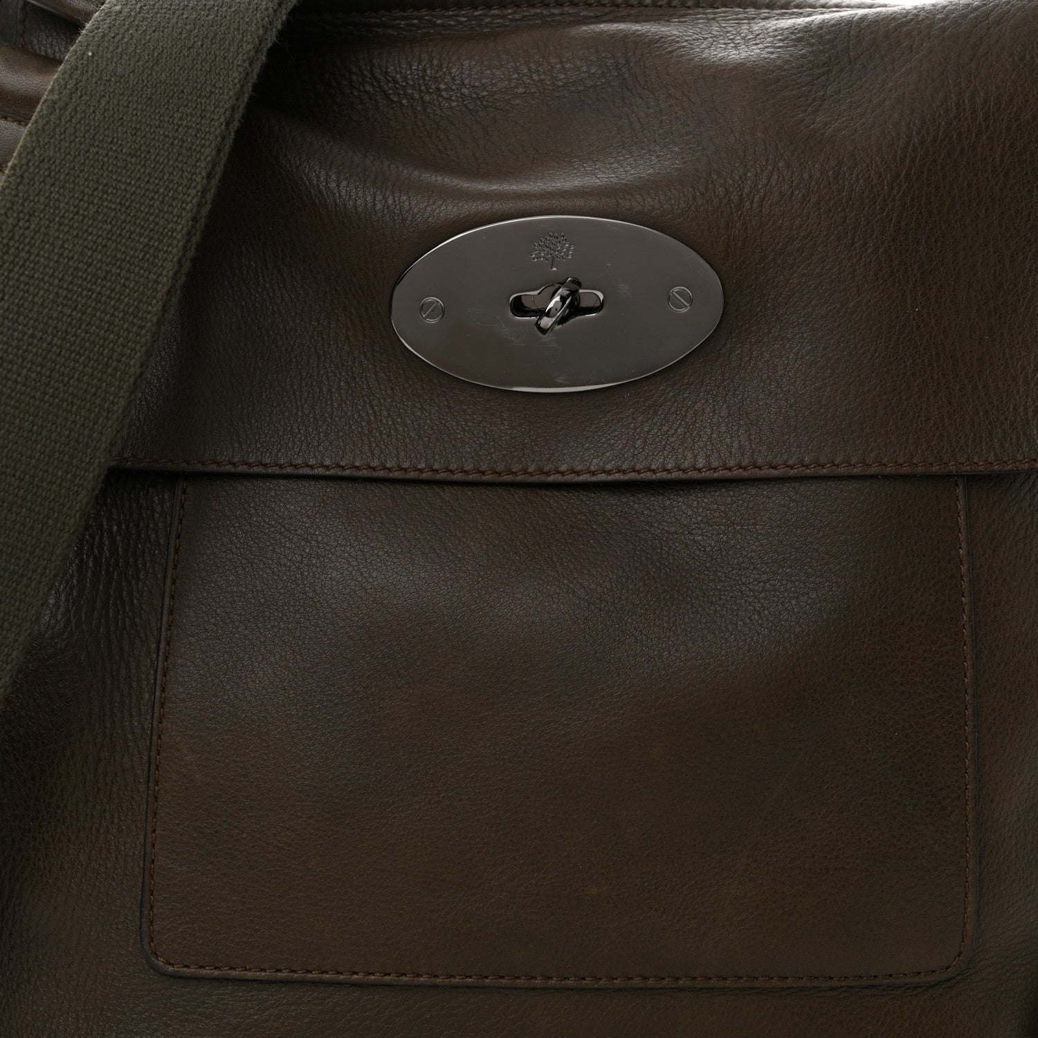 Mulberry Natural Grain Calfskin Antony Messenger Crossbody Green 7 of 11