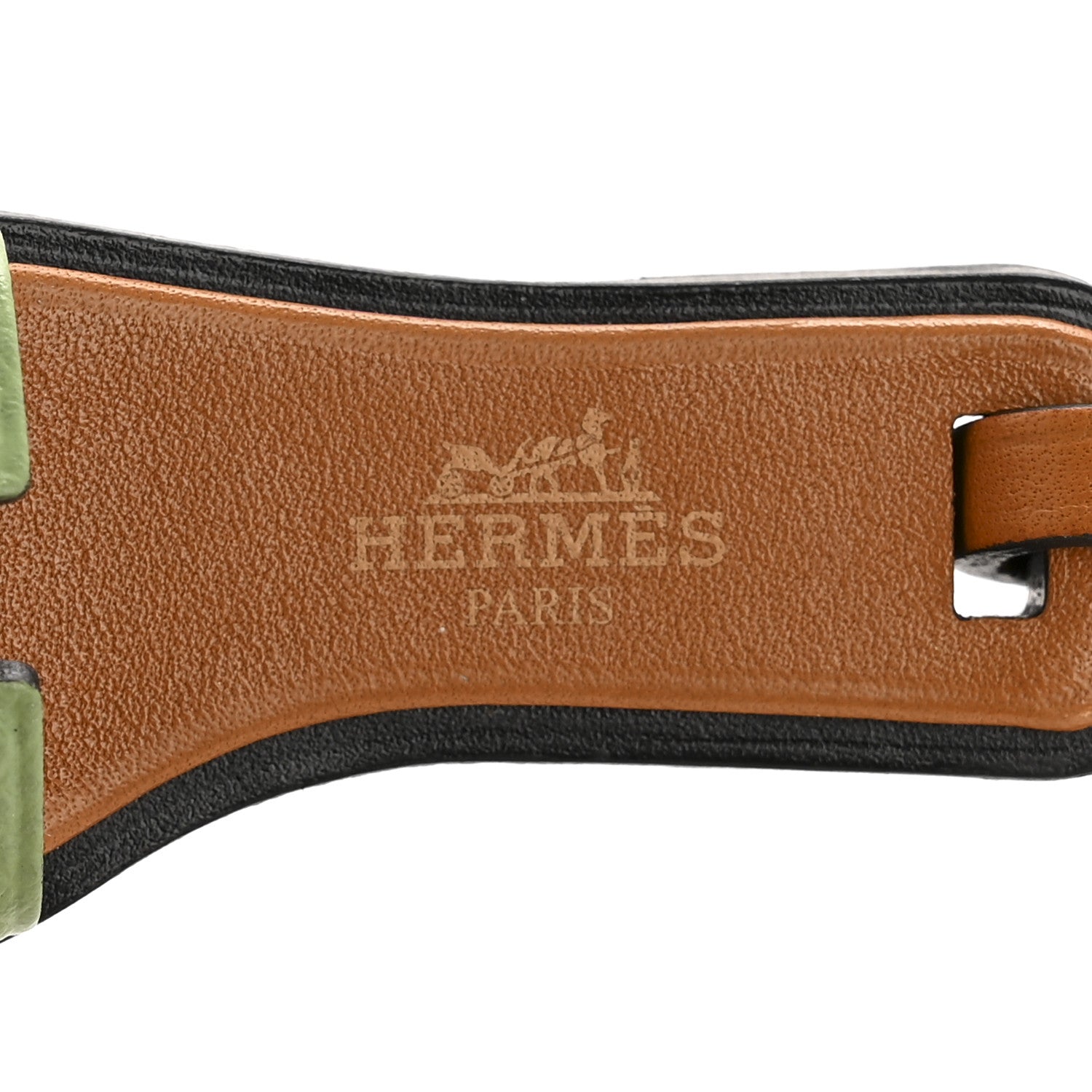 Hermes Epsom Butler Calfskin Hunter Oran Nano Bag Charm Sable Vert Criquet 3 of 5