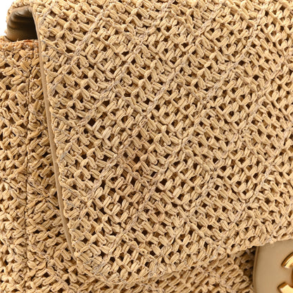 Chanel Raffia Crochet Medium Single Flap Bag Beige 13 of 13