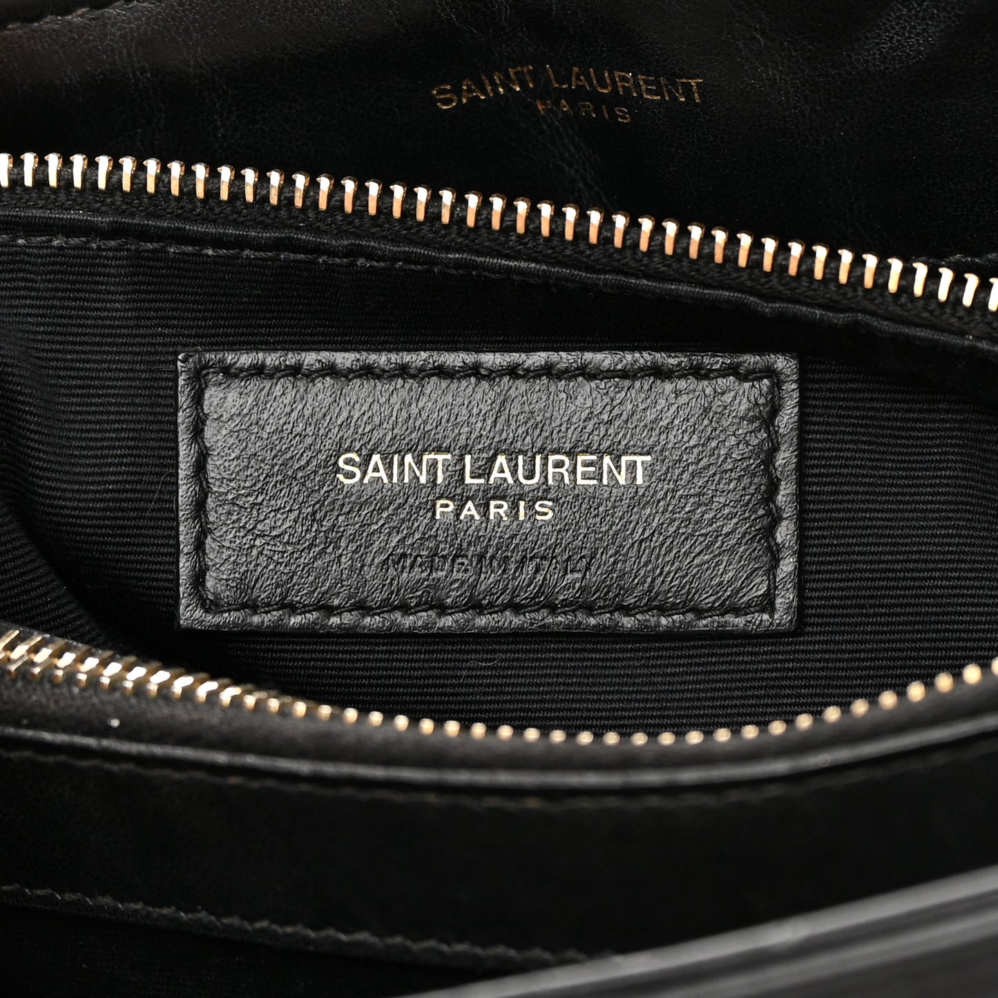 Calfskin Y Quilted Monogram Medium Loulou Chain Satchel Black