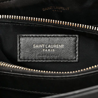 Saint Laurent Calfskin Y Quilted Monogram Medium Loulou Chain Satchel Black 6 of 21