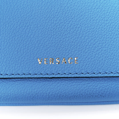 Versace Grained Calfskin La Medusa Pouch Blue 7 of 11