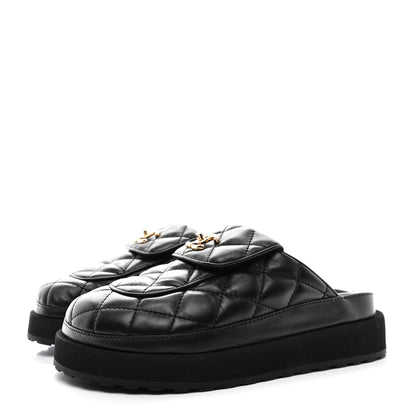 Chanel Lambskin Quilted CC Turnlock Mules 36 Black 3 of 8