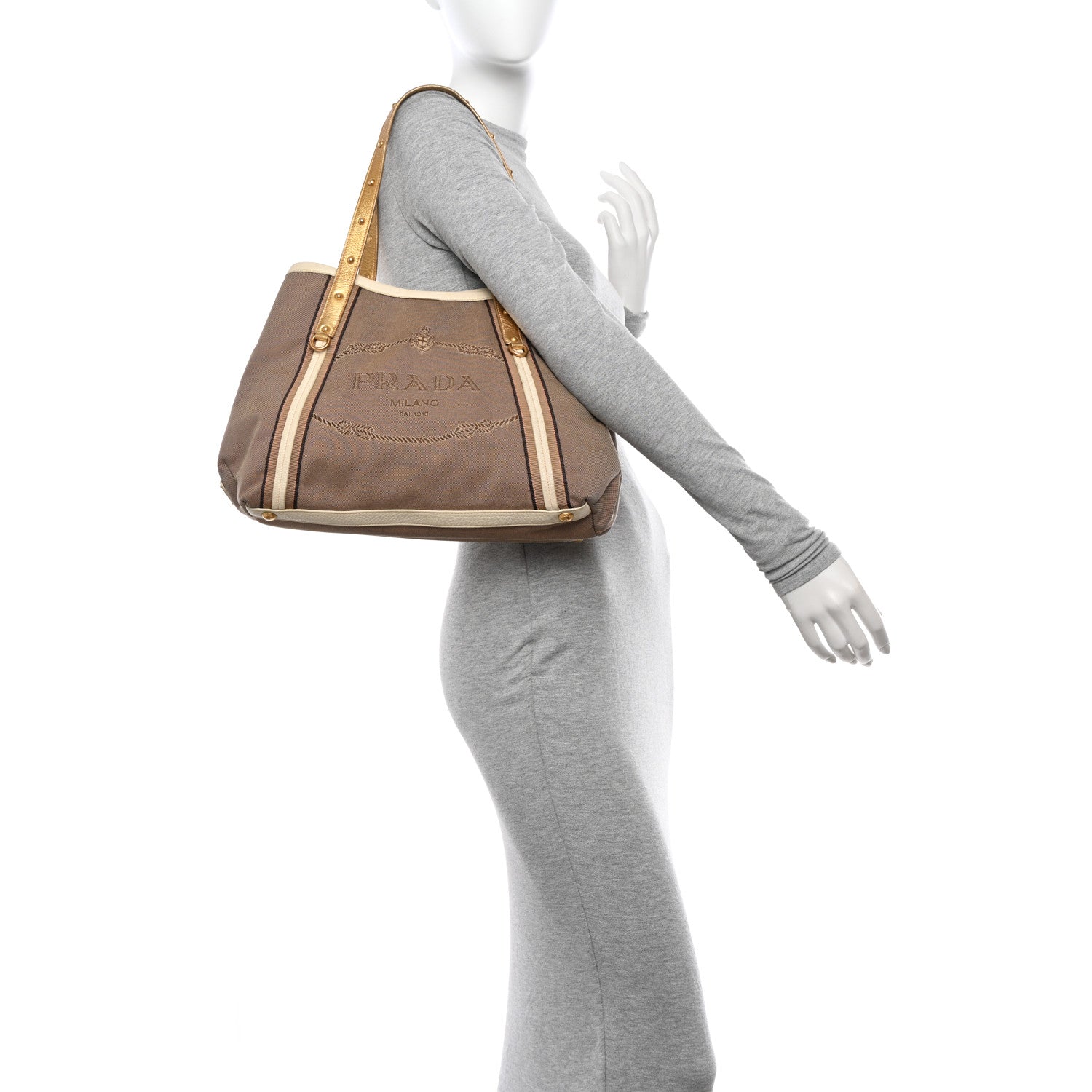 Prada Jacquard Logo Tote Corda 2 of 16