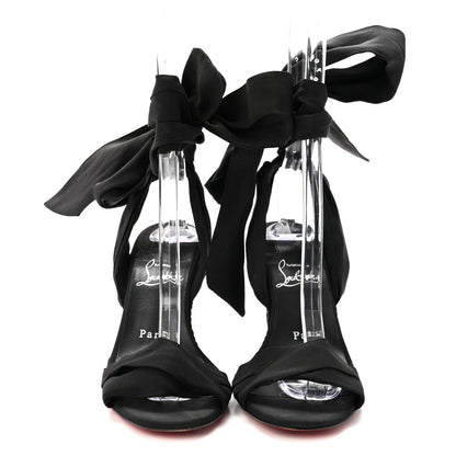 Christian Louboutin Suede Faille Melides Du Desert 85 Heels 36 Black 3 of 9