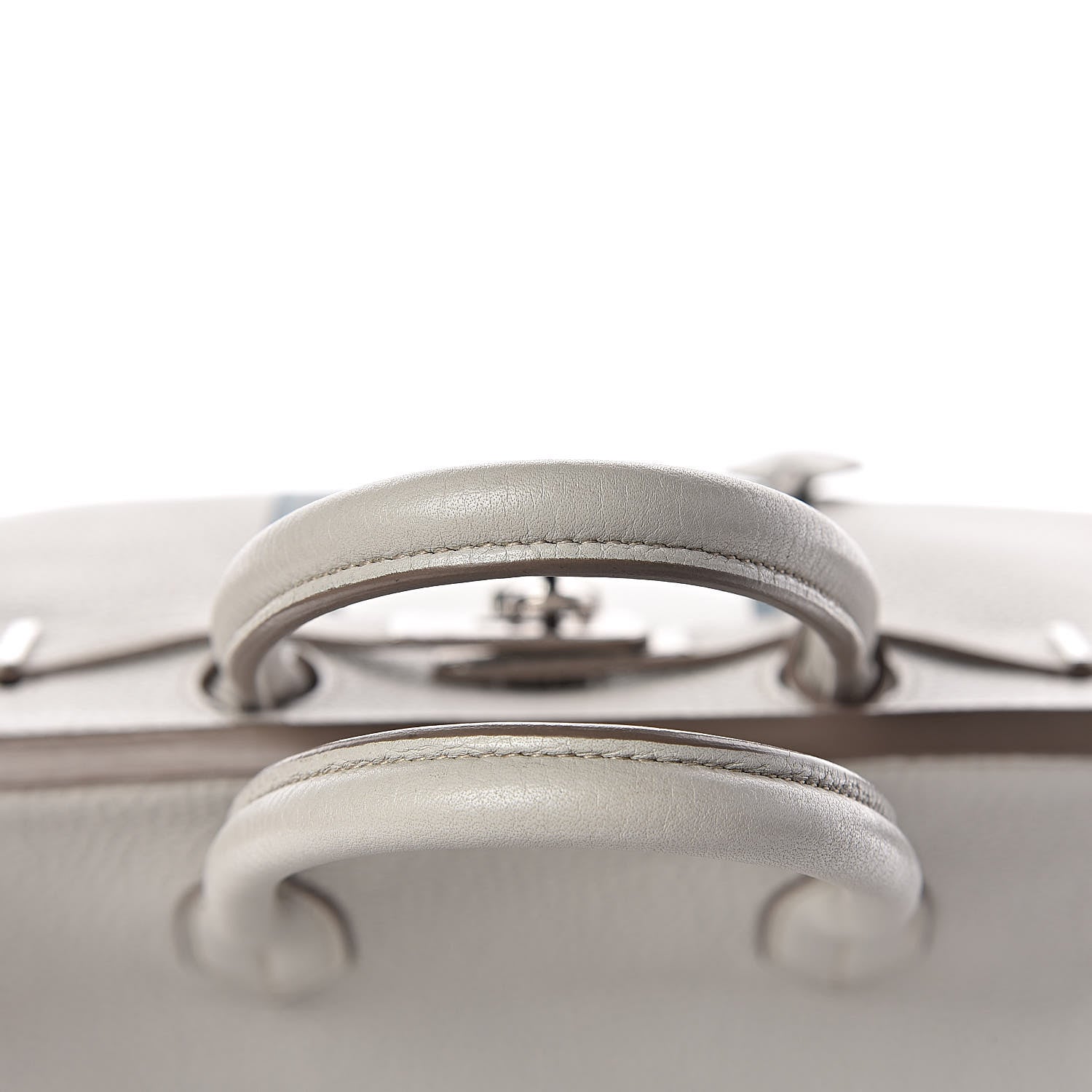 Hermes Taurillon Clemence Lizard Club Birkin 35 Gris Perle White Mykonos 36 of 39