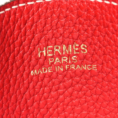 Hermes Taurillon Clemence Double Sens 36 Reversible Tote Peony Sanguine 6 of 16