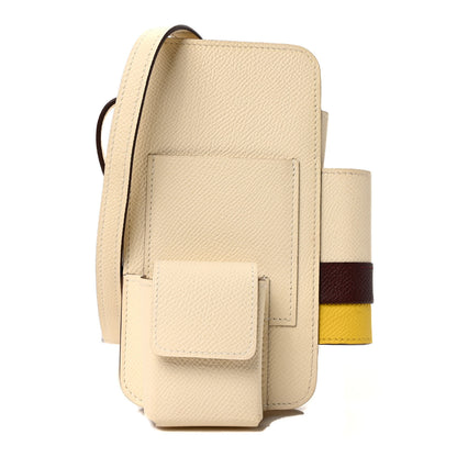 Hermes Epsom Hermesway Phone Case Nata Bordeaux Jaune De Naples 1 of 7