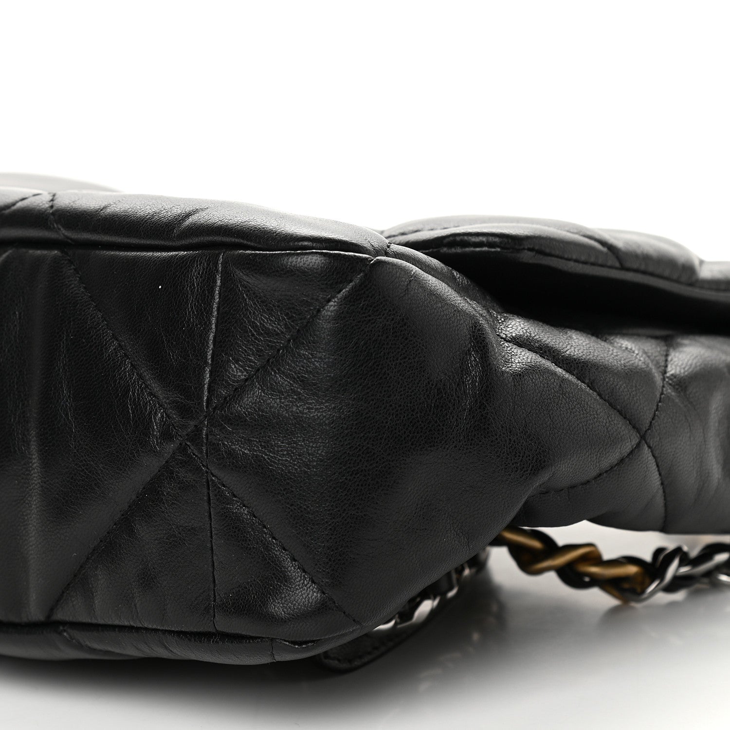 Chanel Goatskin Quilted Large Chanel 19 Flap Black 10 of 11